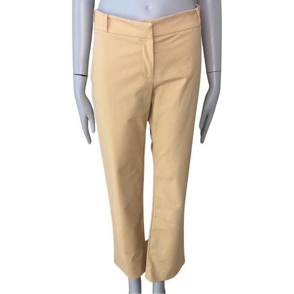 PIAZZA SEMPIONE Made in Italy Chelsea Stretch Cotton Dress Pants Yellow - Picture 8 of 15